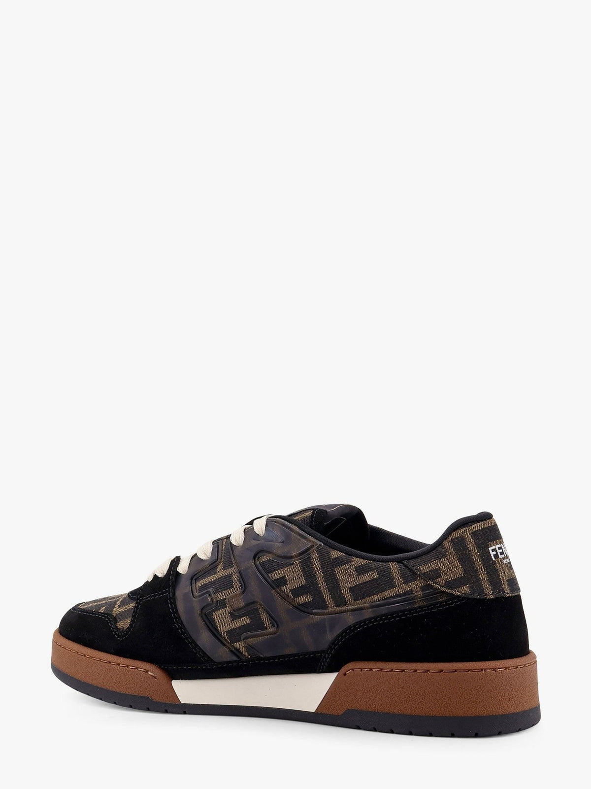 Fendi Fendi Match FF jacquard and suede sneakers – afbeelding 3