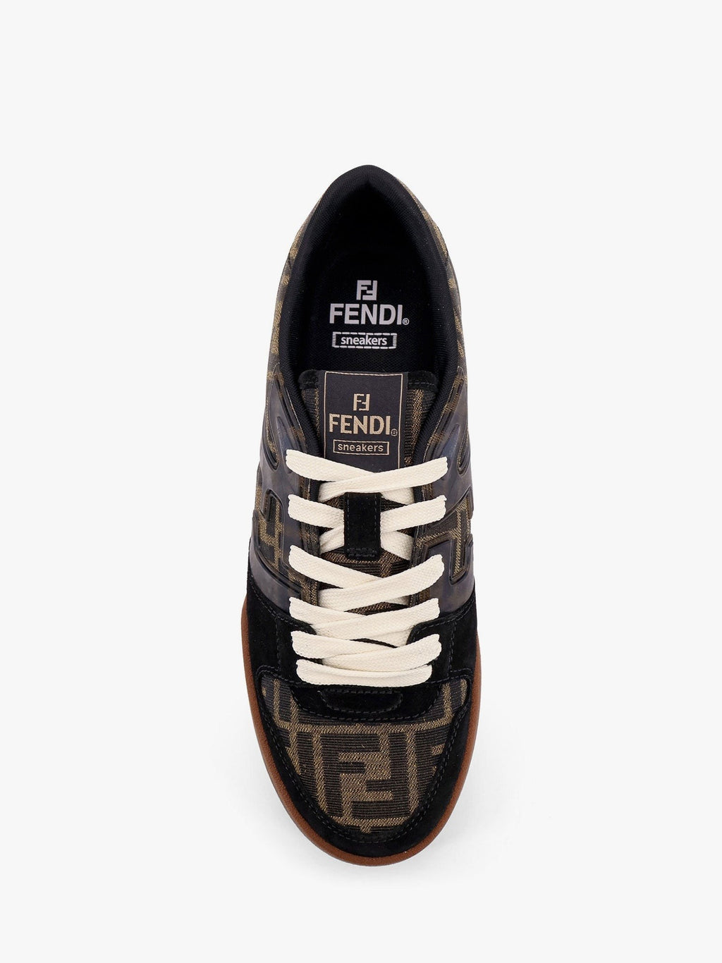 Fendi Fendi Match FF jacquard and suede sneakers – afbeelding 5