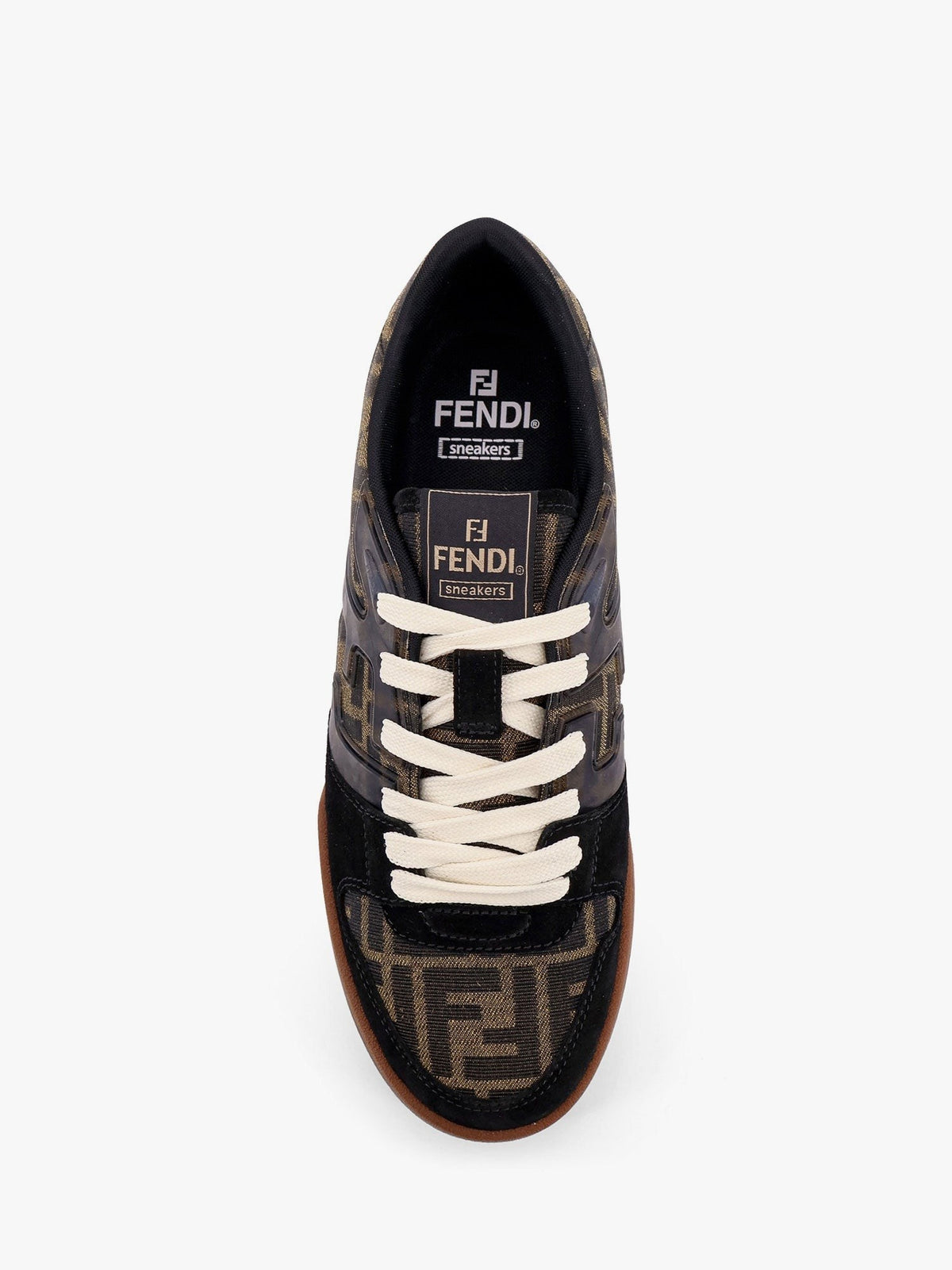 Fendi Fendi Match FF jacquard and suede sneakers – afbeelding 5