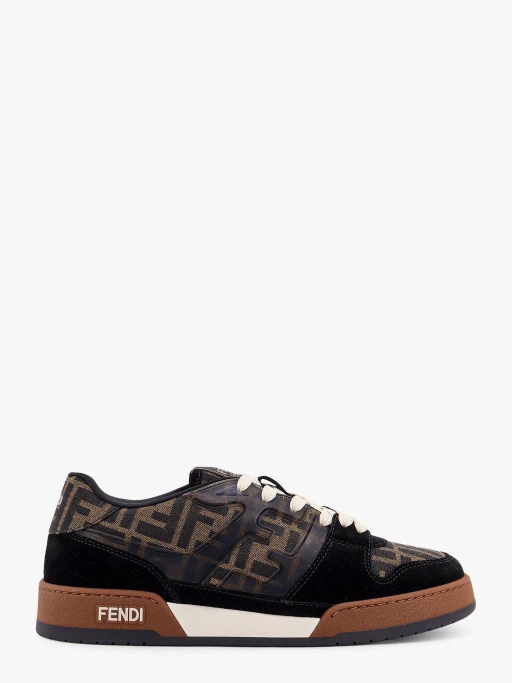 Fendi Fendi Match FF jacquard and suede sneakers – afbeelding 1