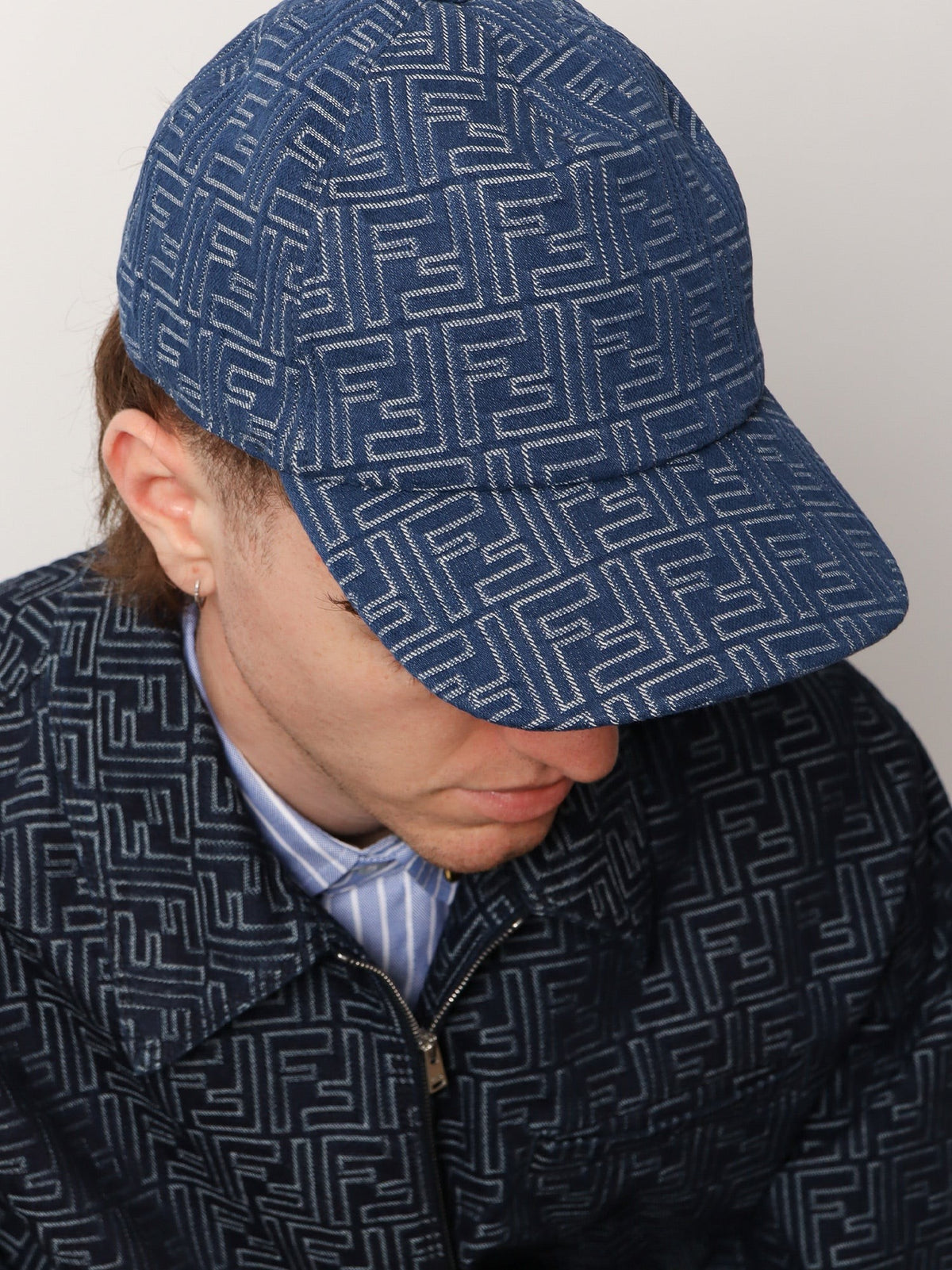 Fendi FF Jacquard denim baseball hat – afbeelding 2