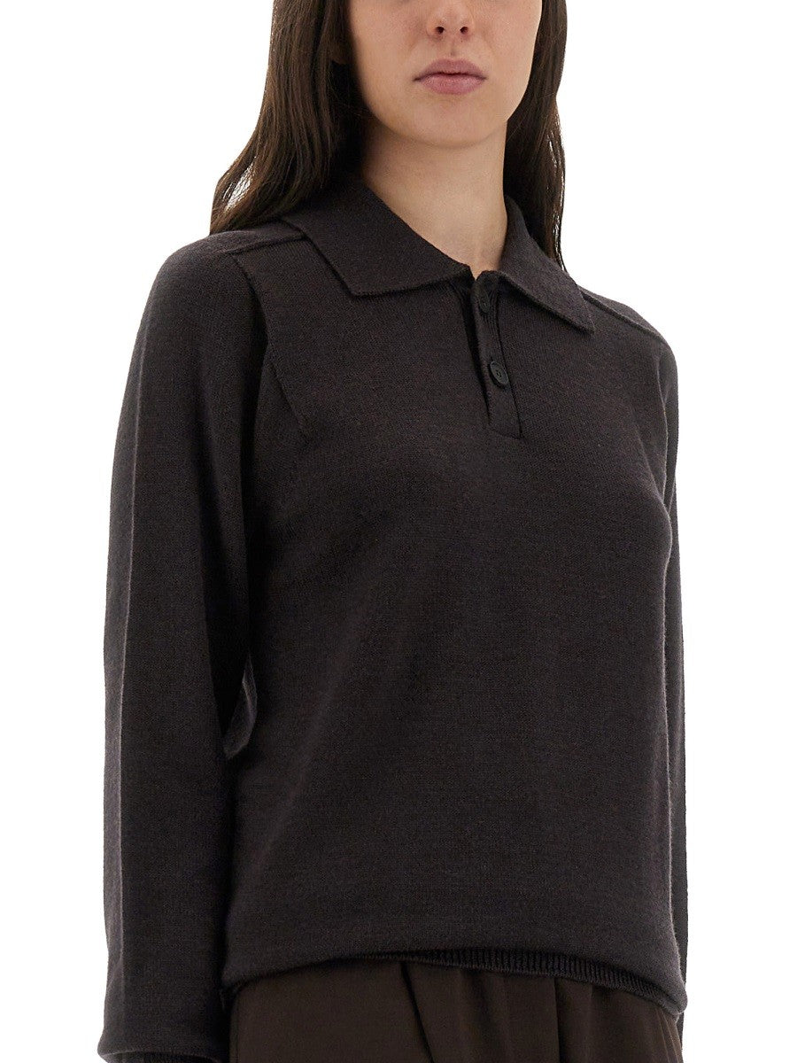 STUDIO NICHOLSON INVERNESS" SHIRT WITH POLO COLLAR – afbeelding 4
