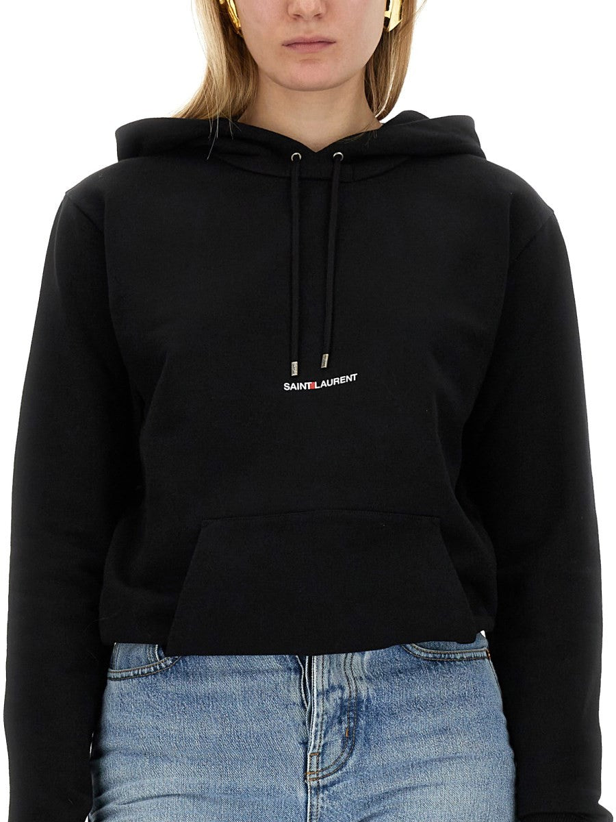 Saint Laurent SWEATSHIRT WITH LOGO PRINT – afbeelding 4