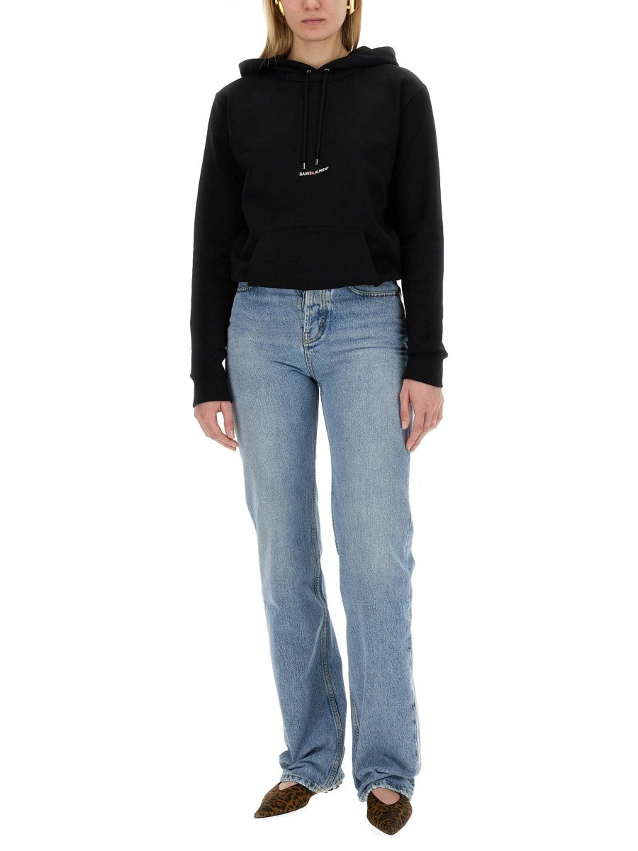 Saint Laurent SWEATSHIRT WITH LOGO PRINT – afbeelding 2